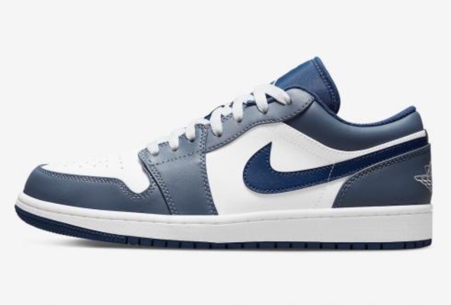 Air Jordan 1 Low White Steel Blue Shoes